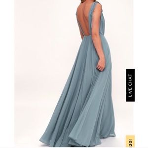 Lulus dusty blue maxi dress